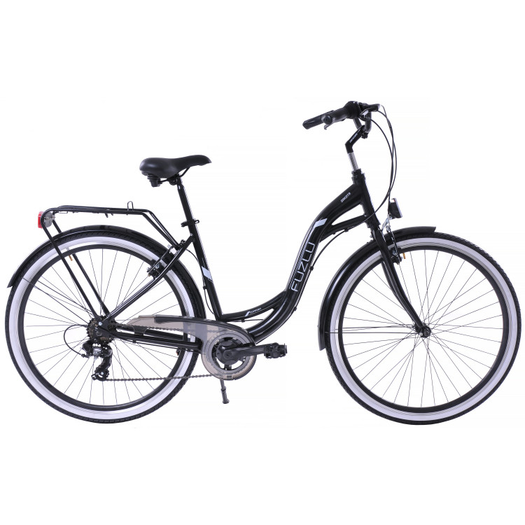 Mestský bicykel Fuzlu Dakota 28" 7prev. hliníkový čierny (9005)
